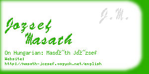 jozsef masath business card